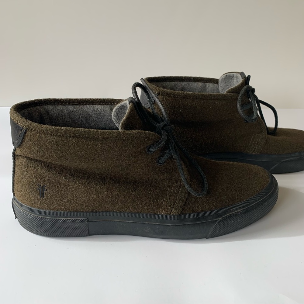 Frye Men's Ludlow Chukka Boots Wool Dark Green Sneaker Chukka Boots Size 10